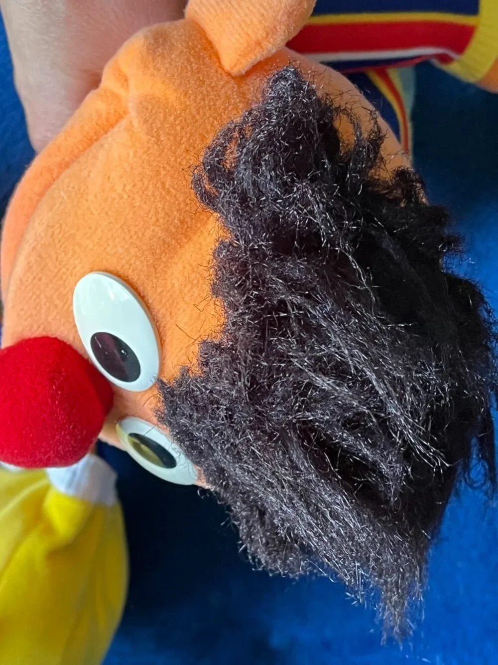 Vintage 1986 Playskool Sesame Street Bert and Ernie Hand Puppet Plush Lot Set
